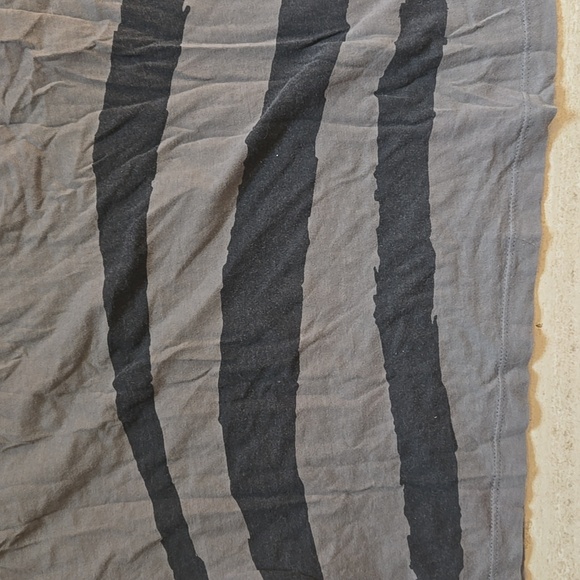 Marc by Marc Jacobs Army Green/Black Stripe Cap Sleeve Cotton Tee - Picture 5 of 7